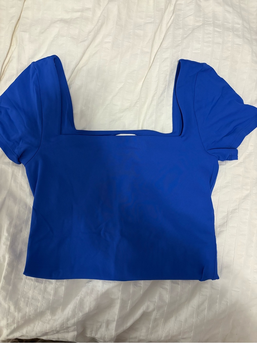 Aritzia Square Neck Crop Top in Royal Blue